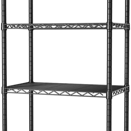 CARLA HOME 4-Tier Adjustable Metal Storage Shelves Wire Rack Organizer for Kitchen, Pantry, Bathroom or Laundry Room (60cm W x 40cm D x 140cm H).