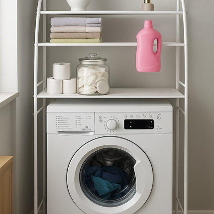 CARLA HOME 3-Tier Over Washing Machine Storage Rack for Laundry Room Space Saving, Towels, Detergent & Bathroom Essentials.