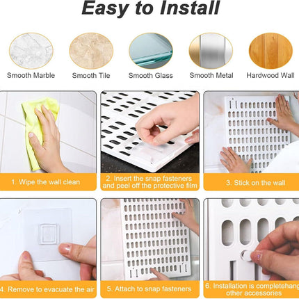 CARLA HOME Pegboard Wall Organizer Kit with 6 Modular Pegboards & 21 Accessories for Kitchen, Office, Gaming & Craft Storage.
