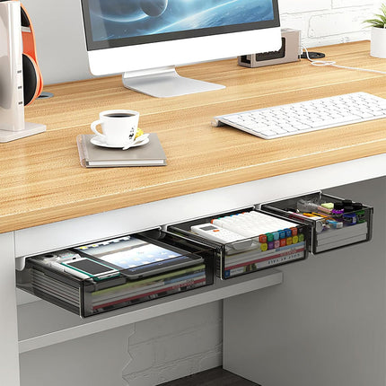 CARLA HOME 3‑Pack Under Desk Storage Drawers Hidden Pull‑Out Organizer for Office & Home.