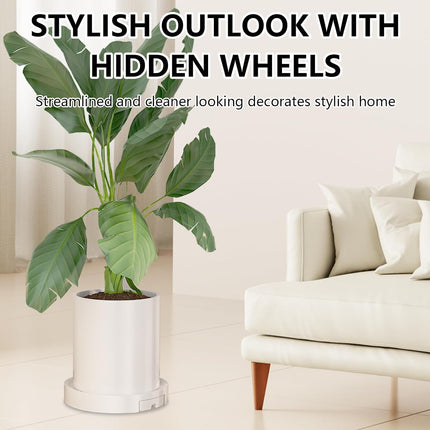 CARLA HOME 2-Pack Rolling Plant Stand with 360° Wheels for Indoor Pots (26 cm).