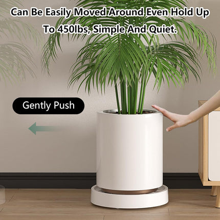 CARLA HOME 2-Pack Rolling Plant Stand with 360° Wheels for Indoor Pots (26 cm).