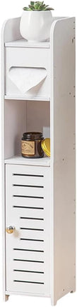 CARLA HOME Slim Bathroom Cabinet with Toilet Paper Holder for Toilet or Laundry Room.