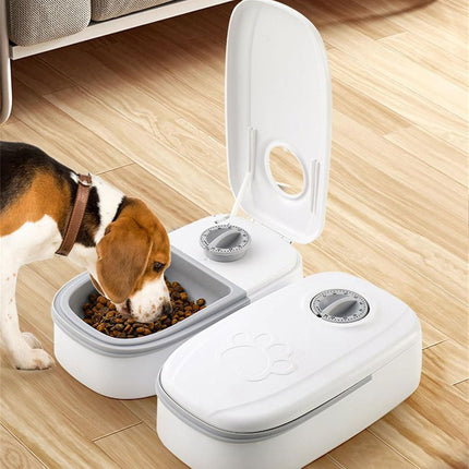 CARLA HOME 2 Meal Automatic Pet Feeder with Timer for Cat & Dog Wet & Dry Food (Dual Bowl 700ML).