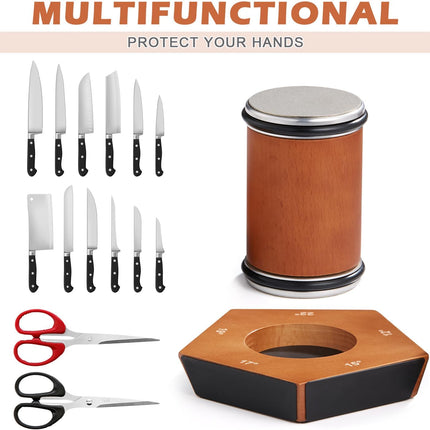 CARLA HOME Rolling Knife Sharpener Kit with 5 Magnetic Angles (12°/15°/17°/19°/22°) for Chef & Home Kitchen Use.