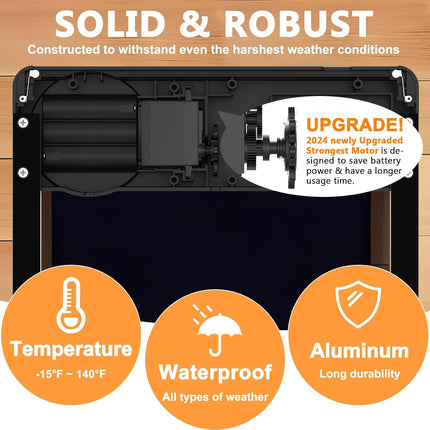 CARLA HOME Automatic Chicken Coop Door Opener with Timer Control, Anti-Pinch Protection, LCD Display & Battery Powered for Backyard Chickens.