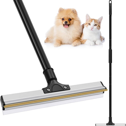CARLA HOME Pet Hair Remover Broom with Long Handle, Reusable Fur & Lint Remover for Dog & Cat Hair.