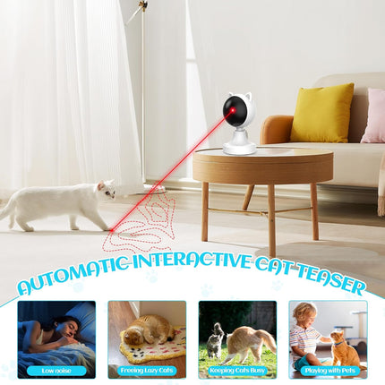CARLA HOME Interactive Laser Toy for Cats with Adjustable Angle, USB Rechargeable & 2 Speed Modes.