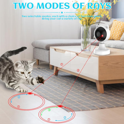 CARLA HOME Interactive Laser Toy for Cats with Adjustable Angle, USB Rechargeable & 2 Speed Modes.