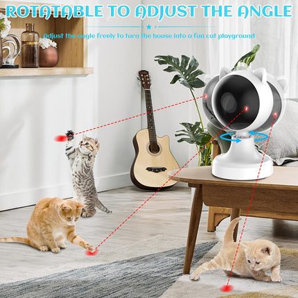 CARLA HOME Interactive Laser Toy for Cats with Adjustable Angle, USB Rechargeable & 2 Speed Modes.