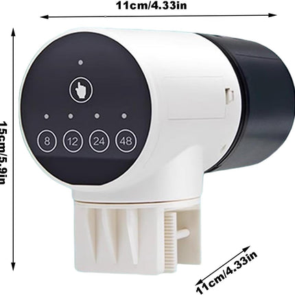 CARLA HOME Automatic Fish Feeder with Timer, Moistureproof Dispenser & Rechargeable Feeding for Aquarium or Tank.