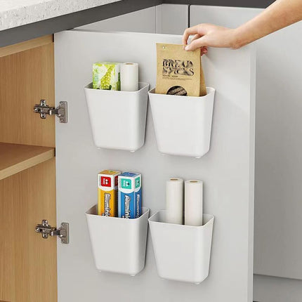 CARLA HOME 4-Pack Self-Adhesive Wall Storage Box for Cabinet Doors, Kitchen, Bathroom & Office.