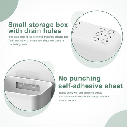 CARLA HOME 4-Pack Self-Adhesive Wall Storage Box for Cabinet Doors, Kitchen, Bathroom & Office.