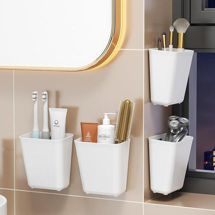CARLA HOME 4-Pack Self-Adhesive Wall Storage Box for Cabinet Doors, Kitchen, Bathroom & Office.