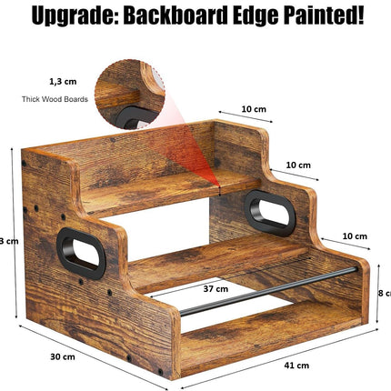 CARLA HOME 3-Tier Liquor Bottle Display Shelf Rack Bar Organizer for Whiskey, Wine, Coffee Syrups, Spirits & Bottles.