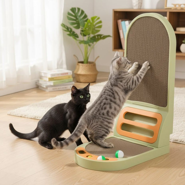 CARLA HOME Vertical Cat Scratching Board with Durable Cardboard for Indoor Cats.