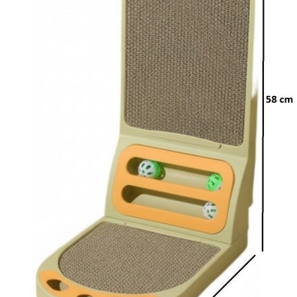 CARLA HOME Vertical Cat Scratching Board with Durable Cardboard for Indoor Cats.