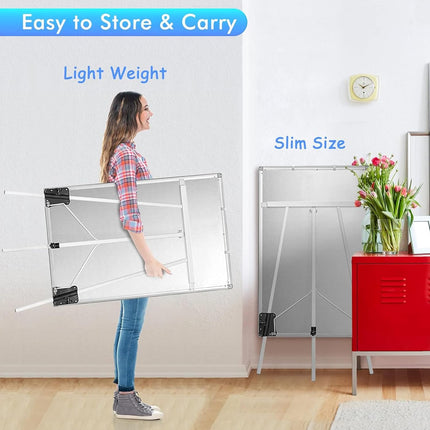 CARLA HOME Whiteboard Easel Portable Magnetic Dry Erase Board with Adjustable Tripod Stand & Height Adjustable for Office & Home (90x60cm).