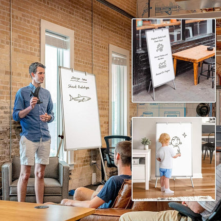 CARLA HOME Whiteboard Easel Portable Magnetic Dry Erase Board with Adjustable Tripod Stand & Height Adjustable for Office & Home (90x60cm).