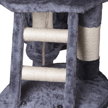CARLA HOME 120cm Cat Tree for Indoor Cats with Condo, Hammock & Plush Perchfor for Kittens & Adult Cats.