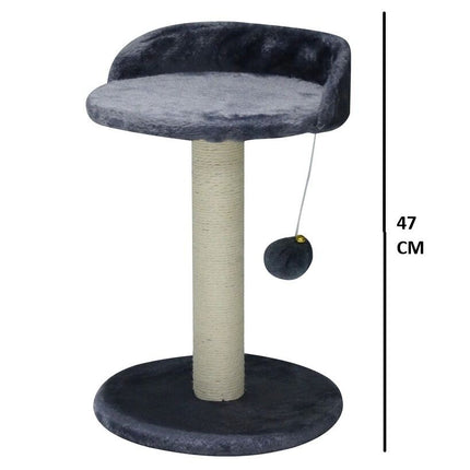 CARLA HOME Cat Tree Tower for Indoor Cats with Plush Perch, Sisal Scratching Post & Hanging Ball Toy for Kittens or Small Breeds.
