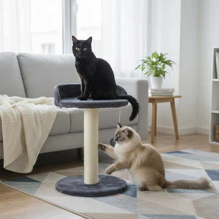 CARLA HOME Cat Tree Tower for Indoor Cats with Plush Perch, Sisal Scratching Post & Hanging Ball Toy for Kittens or Small Breeds.
