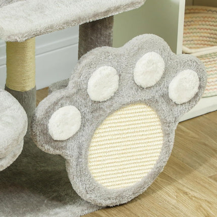 CARLA HOME Large Cat Tree Tower for Indoor Cats with Plush Perch, Cat Condo, Natural Sisal Scratching Posts, Hanging Ball & Paw Scratcher.