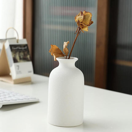 Ceramic Set of 3 Modern White Vases for Home D�cor.