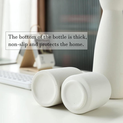 Ceramic Set of 3 Modern White Vases for Home D�cor.