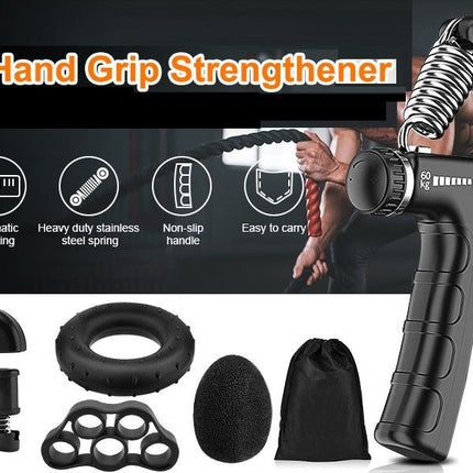 5 Pack Adjustable Resistance Hand Gripper Exerciser Workout Kit.