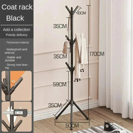 Floor-to-Floor Clothes and Hats Rack Holder.