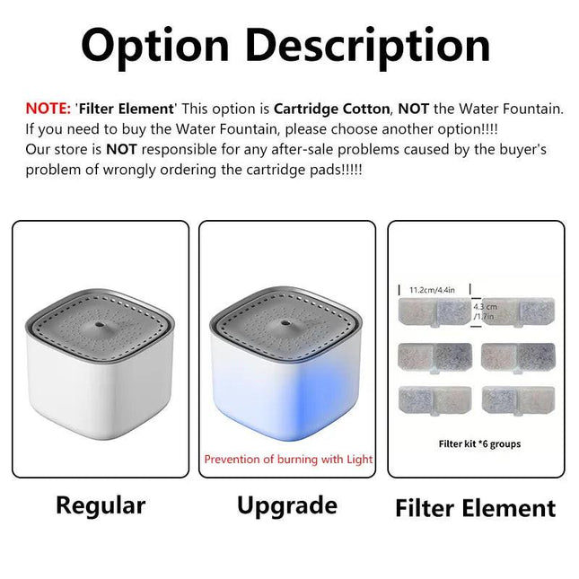 3L Cat Water Fountain Large Filter USB.