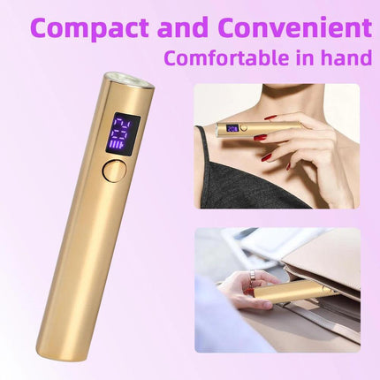 Mini UV LED Nail Dryer Lamp USB Gold.
