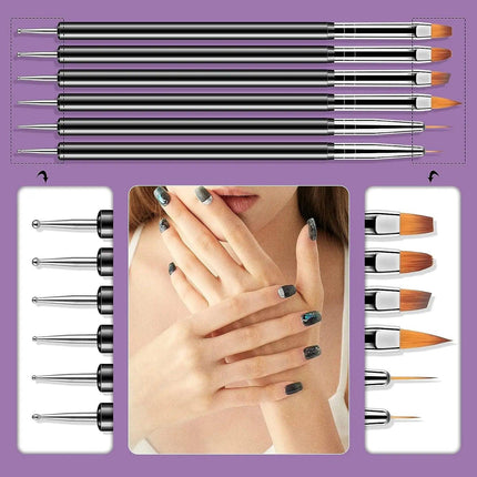 31Pcs Nail Art Brushes and Dotting Tools.