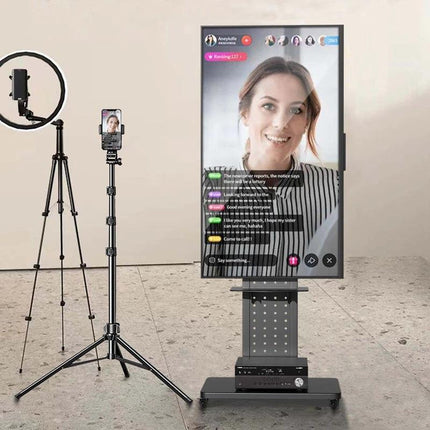 Heavy Duty Mobile TV Stand with Wheels.