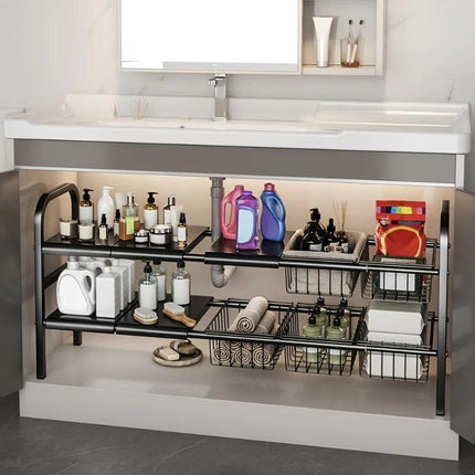 Expandable Under Sink Organizer Set 8 Panel.
