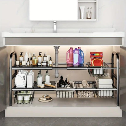 Expandable Under Sink Organizer Set 8 Panel.