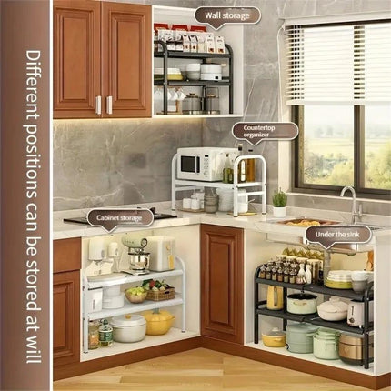 Expandable Under Sink Organizer Set 8 Panel.