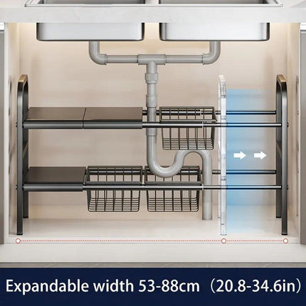 Expandable Under Sink Organizer Set 8 Panel.