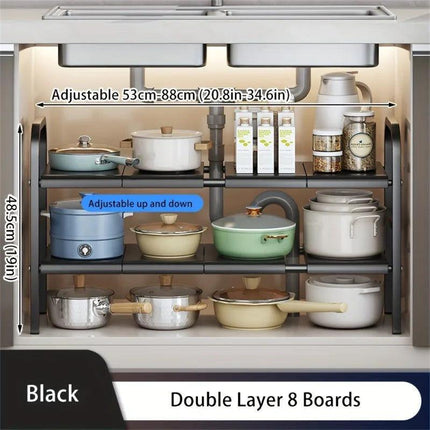 Expandable Under Sink Organizer Set 8 Panel.
