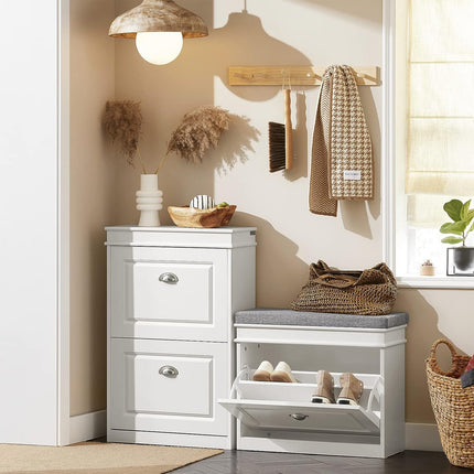 Tilt-Out Shoe Cabinet Shoe Rack.