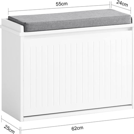 Hallway Shoe Bench Rack Cabinet Seat Cushion.