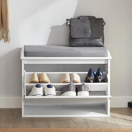 Hallway Shoe Bench Rack Cabinet Seat Cushion.