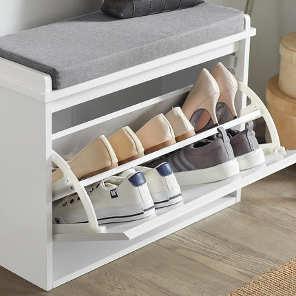 Hallway Shoe Bench Rack Cabinet Seat Cushion.