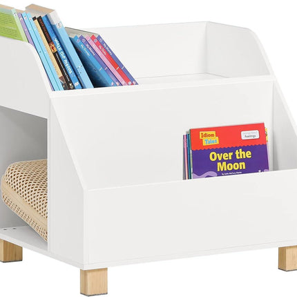 Kids Storage Bookcase 3 Compartments, White.