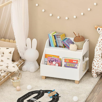Kids Storage Bookcase 3 Compartments, White.
