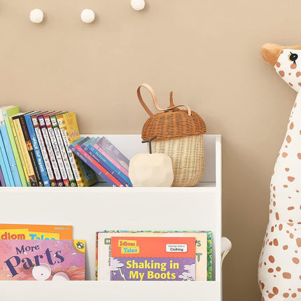 Kids Storage Bookcase 3 Compartments, White.