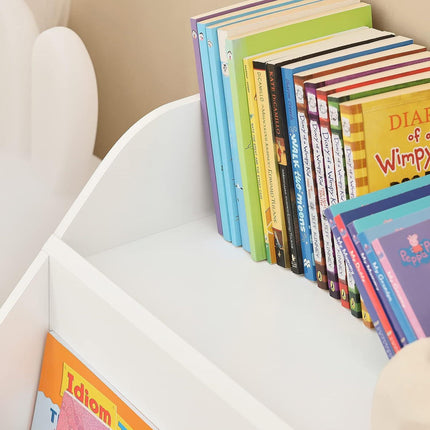 Kids Storage Bookcase 3 Compartments, White.