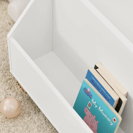 Kids Storage Bookcase 3 Compartments, White.