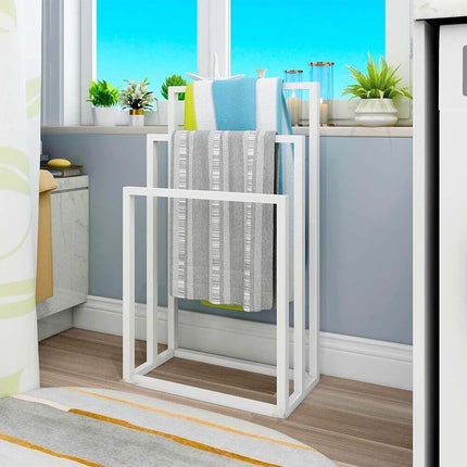 3 Tier Metal Freestanding Towel Rack Rail Holder Drying Stand.